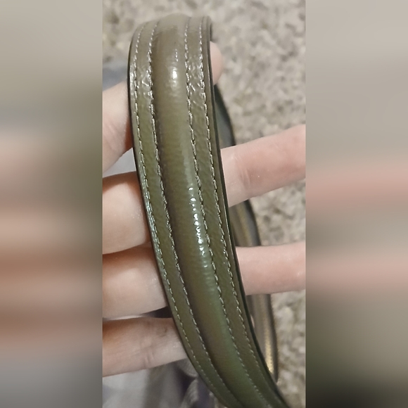 Coach Ashley Signature Hobo Bag Gray Satin Jacquard Patent Leather Trim - Picture 6 of 13